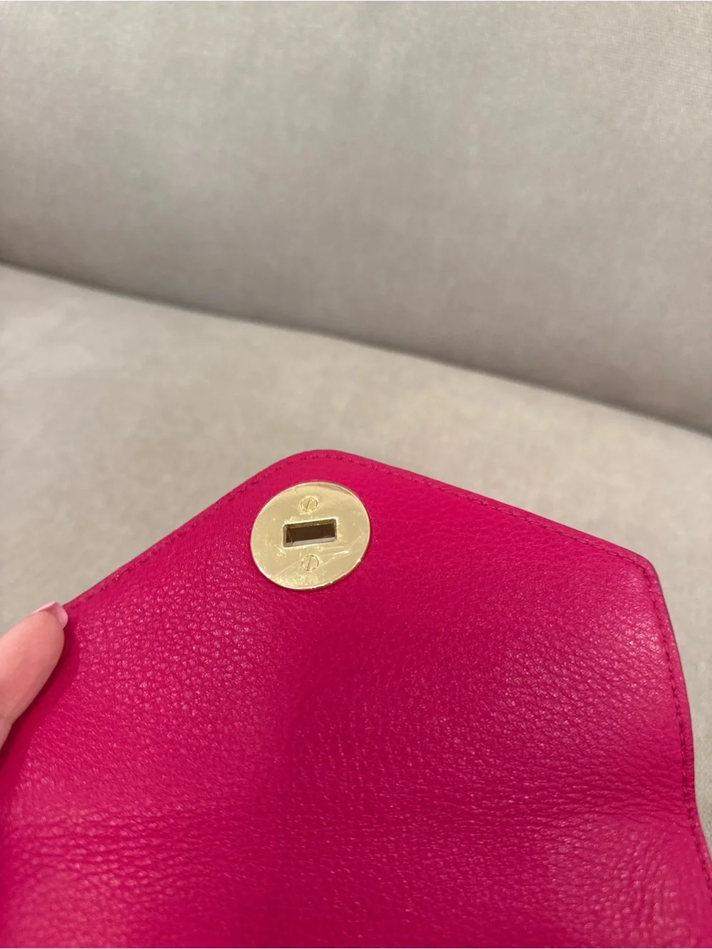 Tory Burch Kira Shoulder Crossbody Leather Bag in Hot Pink and Gold Hardware